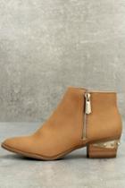 Circus By Sam Edelman Circus By Sam Edelman Holt Golden Caramel Leather Ankle Booties | Size 10 | Brown | Lulus