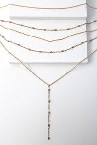 Lulus Roma Gold Layered Necklace