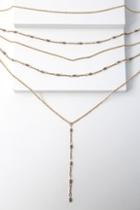 Lulus Roma Gold Layered Necklace