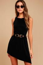 Lulus Deep In Thought Black Shift Dress