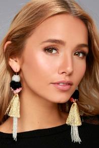 New Friends Colony No. 1 Silver Beaded Tassel Earrings