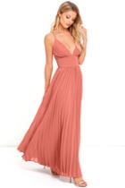 Lulus Depths Of My Love Terra Cotta Maxi Dress