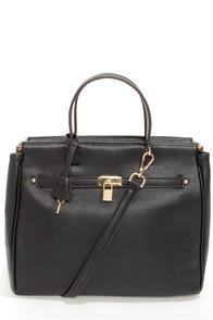 Joia Under Lock And Key Black Purse