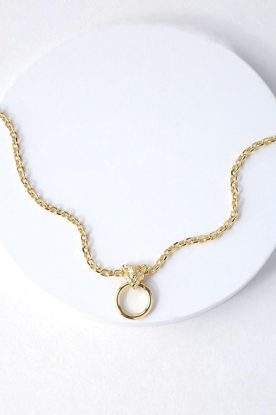 Gato Gold Choker Necklace | Lulus