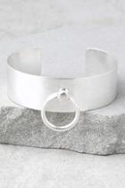 Lulus Perfect Circle Silver Cuff Bracelet