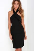 Finders Keepers Finders Keepers Wrong Direction Black Halter Dress