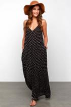 Yours Tule Black Floral Print Maxi Dress | Lulus