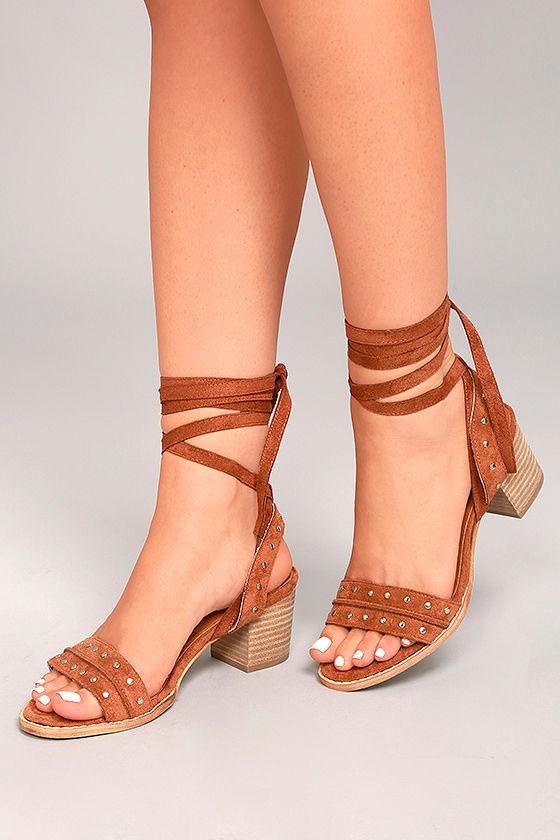 Mi.im | Rosalee Brown Suede Lace-up Heels | Size 10 | Vegan Friendly | Lulus