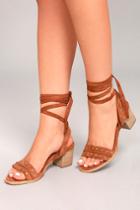 Mi.im | Rosalee Brown Suede Lace-up Heels | Size 10 | Vegan Friendly | Lulus