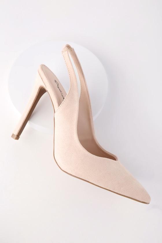 Qupid Allie Nude Slingback Pumps | Lulus