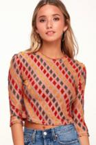 Free People Magic Carpet Red Multi Crop Top | Lulus