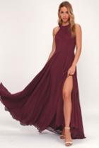 Picture Perfect Burgundy Lace Maxi Dress | Lulus