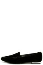 Steve Madden Fausto Black Suede Leather Loafers