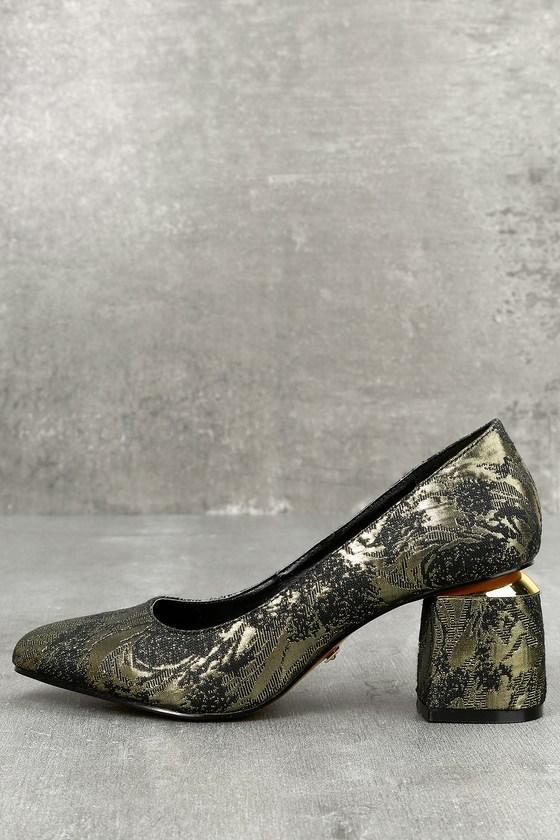 Kensie | Lukas Black Floral Brocade Pumps | Size 6 | Lulus