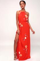 Capulet Lia Red Floral Print Maxi Dress | Lulus