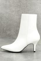 Qupid East Village White Mid-calf Boots