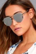 True Gem Silver Mirrored Aviator Sunglasses | Lulus