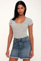 Eunina Alexis High Rise Medium Wash Denim Mini Skirt | Lulus