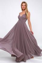 All About Love Dusty Purple Maxi Dress | Lulus
