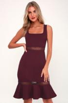 Martini Mama Plum Purple Crochet Midi Dress | Lulus