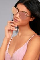 Quay The Playa Gold And Pink Aviator Sunglasses
