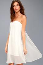 Allure Of It All White Strapless Dress | Lulus