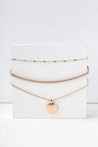 Anessa Rose Gold Layered Necklace | Lulus