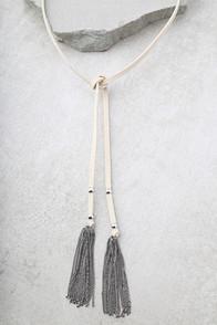 Lulus Sun-sational Ivory And Silver Wrap Necklace