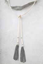 Lulus Sun-sational Ivory And Silver Wrap Necklace
