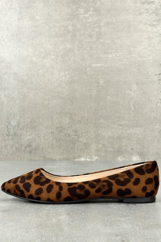 Holly Leopard Print Suede Flats | Lulus