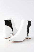 Chase White Pointed Toe Ankle Booties | Lulus