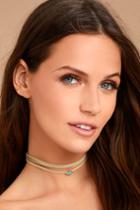 Grassy Meadow Turquoise And Beige Layered Choker Necklace | Lulus