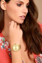 Nixon Time Teller Gold Hammered Watch