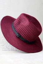 Lulus Treescape Burgundy Wool Fedora Hat