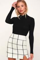 Spence White Plaid Mini Skirt | Lulus