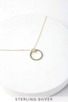 Ring Of Light Gold Rhinestone Circle Necklace | Lulus