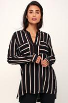 Lush Xanthe Black Multi Striped Long Sleeve Top | Lulus