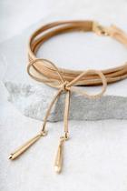 Lulus Kairos Tan Necklace Set