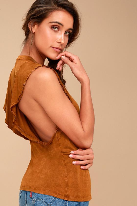 Free People Ryder Rust Brown Tank Top | Lulus