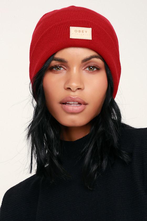 Obey Briean Red Beanie | Lulus