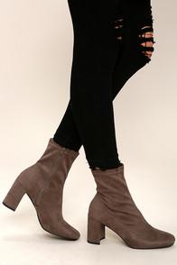 Speed Limit 98 Maribel Taupe Suede Mid-calf Boots