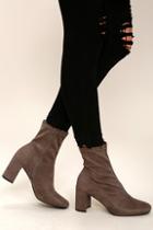 Speed Limit 98 Maribel Taupe Suede Mid-calf Boots