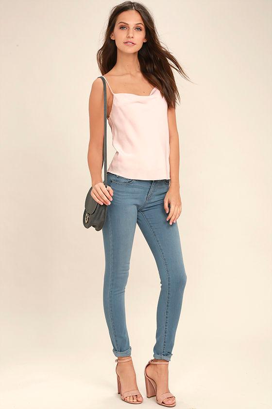 En Jean | Bring It On Light Wash Skinny Jeans | Size 13 | Blue | Lulus