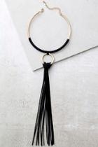 Lulus Keep You Around Gold And Black Collar Necklace