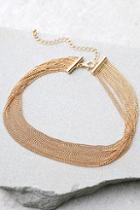 Lulus Luxe Layers Gold Choker Necklace