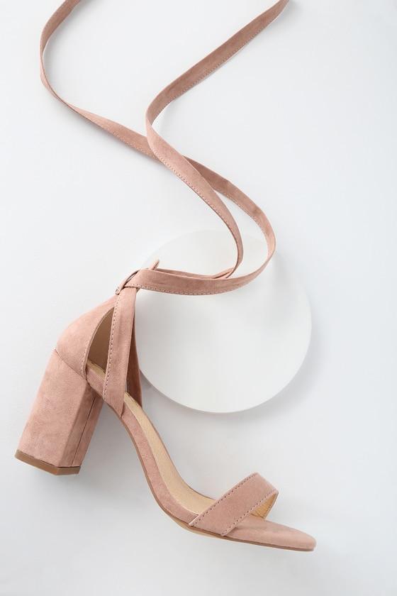 Airis Mauve Suede Lace-up Heels | Lulus