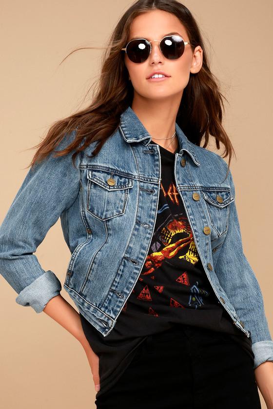 Evidnt | Macklin Medium Wash Denim Jacket | Size Large | Blue | 100% Cotton | Lulus