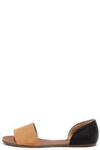 Betani Atlantic Seaboard Camel Peep Toe Flats