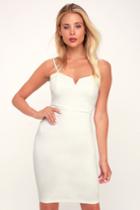 Gianna White Sleeveless Bodycon Dress | Lulus