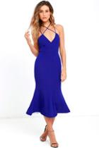 Elliatt Token Royal Blue Midi Dress